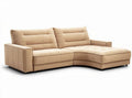Sectional sofa in beige upholstery with modern design 230 x 160 x 85cm